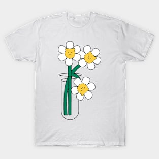 Cat Flower Daisy Kitty Meow T-Shirt